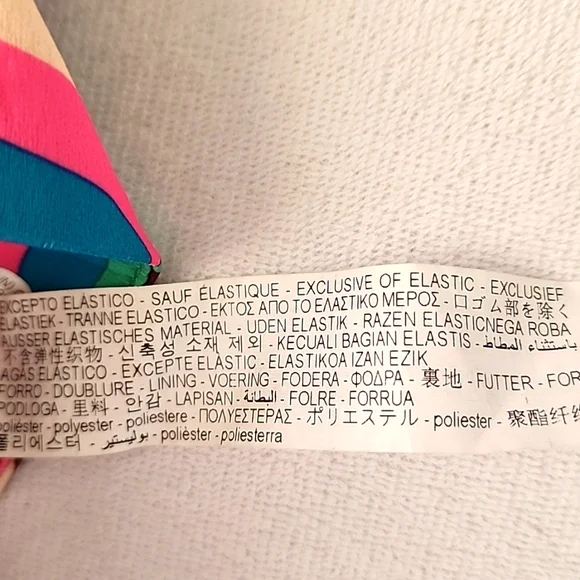 Zara NWT Multicolor Wave Pattern, Halter Neck Women's Short Top.  Size S - Picture 9 of 10